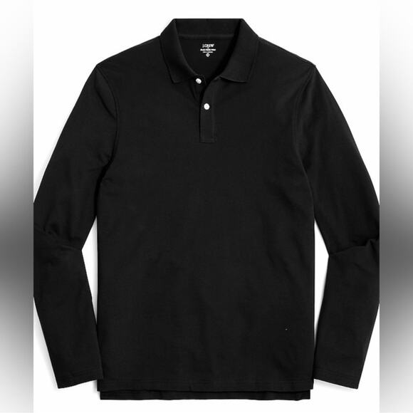 J.Crew Long-sleeve flex piqué polo - Picture 1 of 5